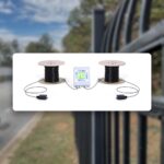 MicAlert microphonic sensor cable controller mounted on a rigid metal fence