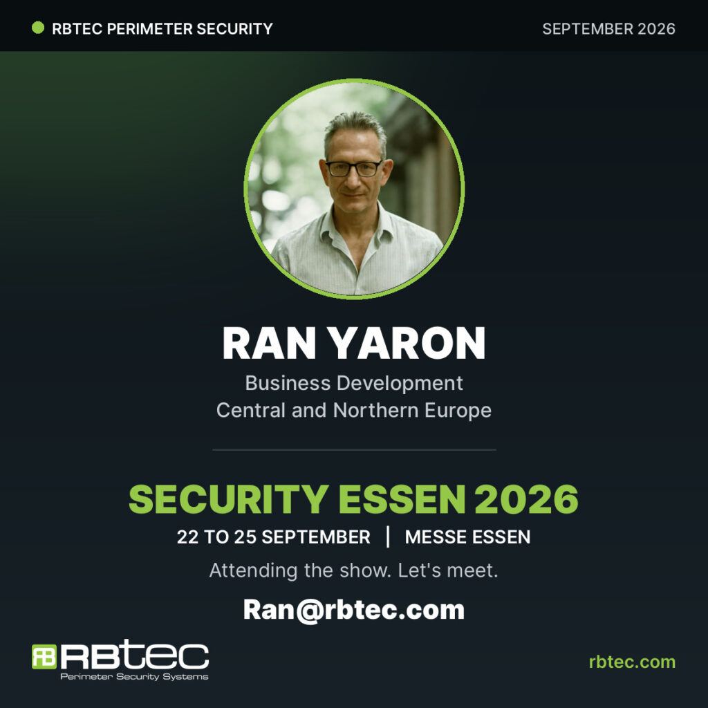 Ran Yaron, RBtec business development for Central and Northern Europe, attending Security Essen 2026