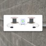 WallAlert shock and vibration detector mounted on a concrete perimeter wall